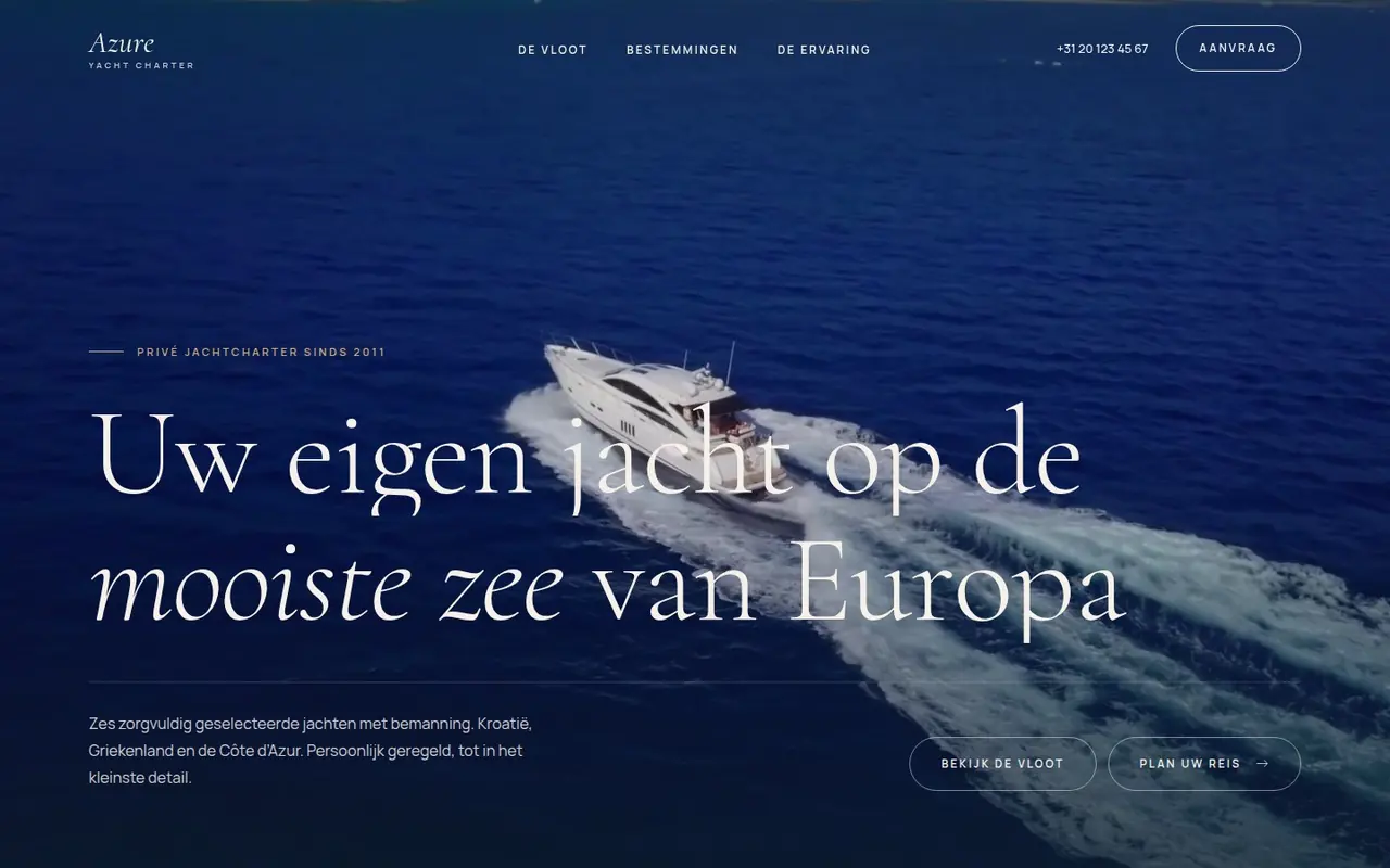 Homepage van Azure Yacht Charter