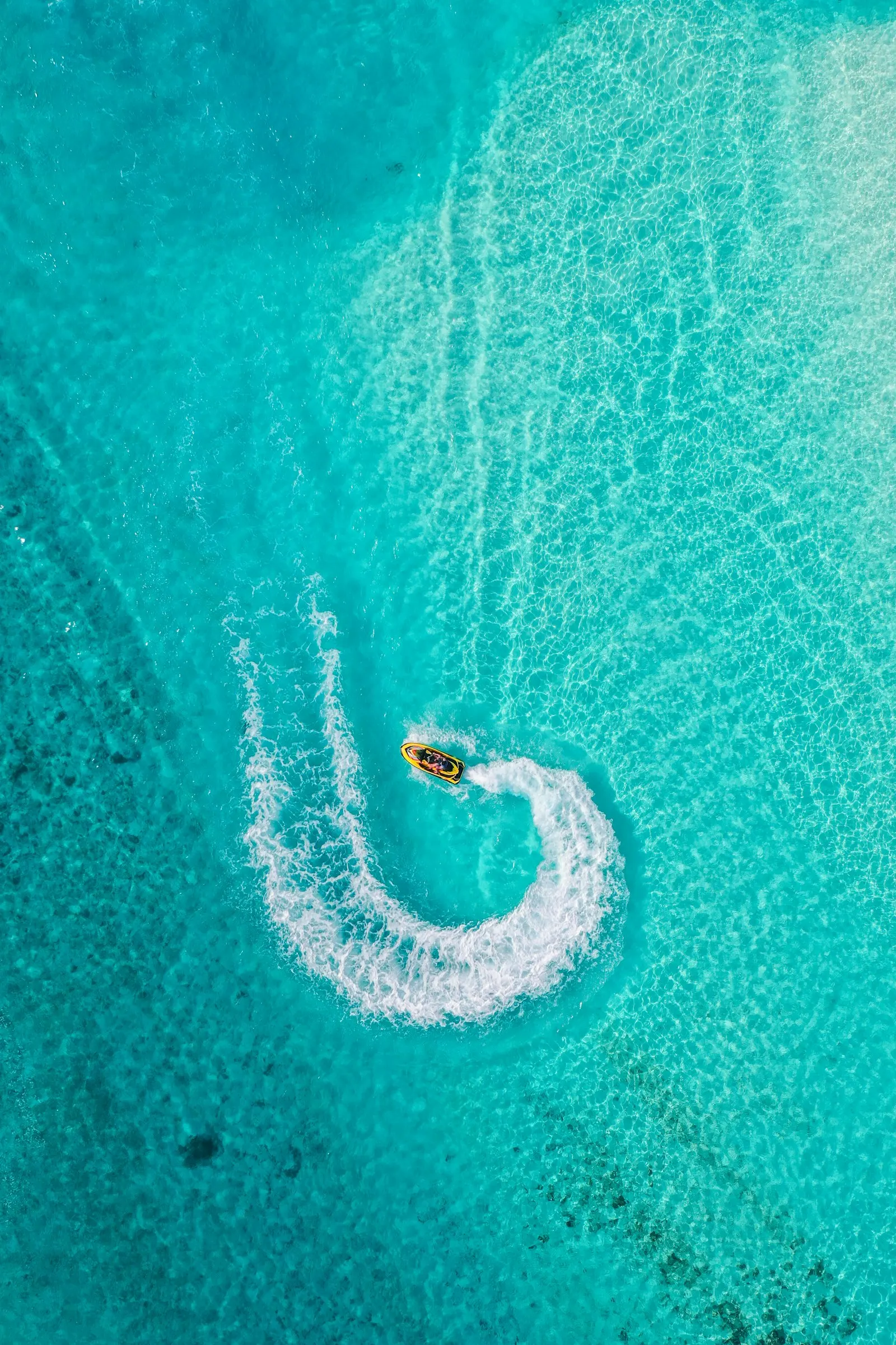 Jetski in turquoise water