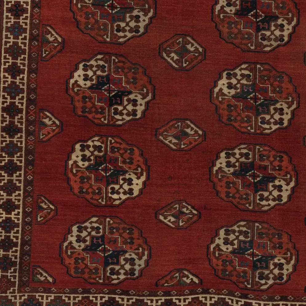 Salor hoofdtapijt: detail van de rand