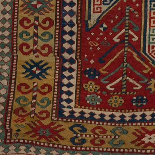 Sewan Kazak: detail van de rand