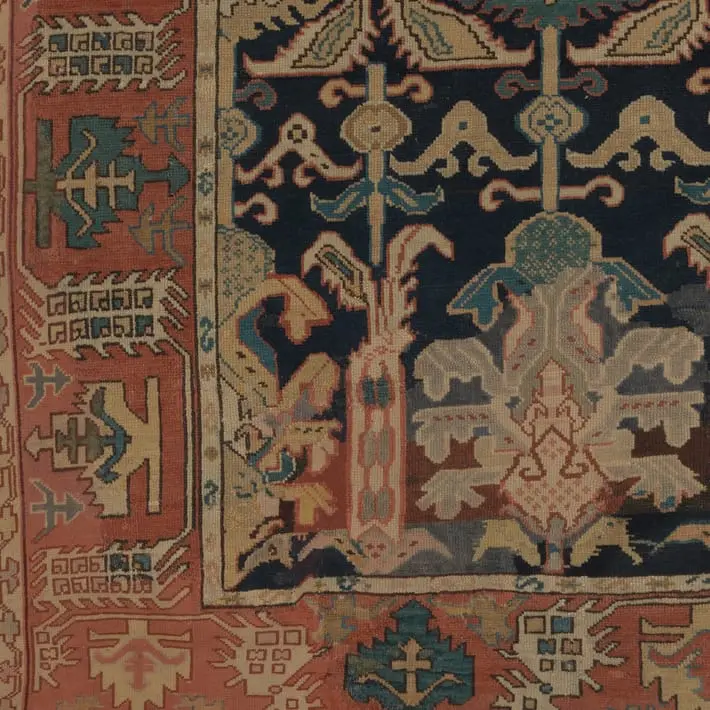 Kuba met bloemenraster: detail van de rand